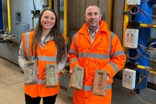 Michelmersh wins Decarbonisation Trailblazer award. Sarah Le Gresley and Mick Brophy